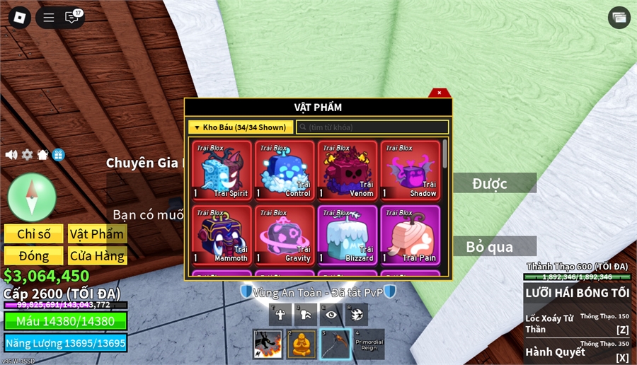  - Vip level Max full thông thạo nhiều