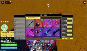  - 3 tộc v3 lưỡi hái dao găm guistar rocket owned quay owend bom owend