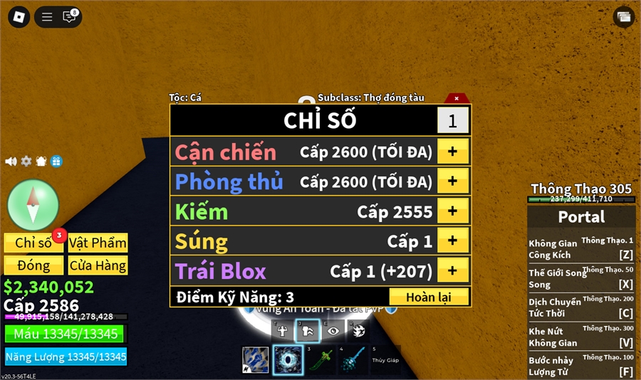  - 3 tộc v3 hắc kiếm song đao lưỡi hái guistar áo choàng bóng tối
