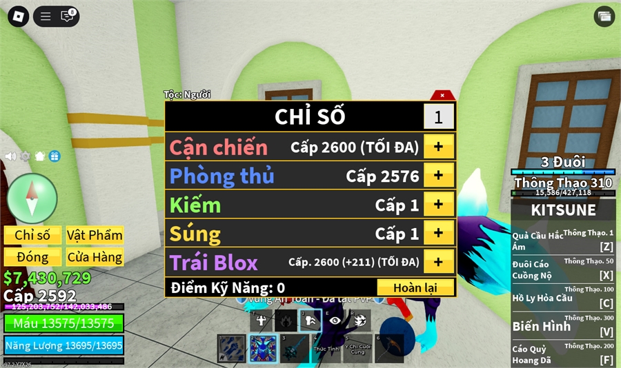  - người v4 lưỡi hái song đao ăn trái kitsune