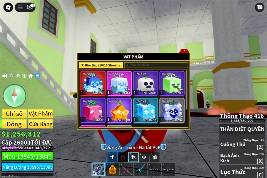  - max level dư 1 trái đỏ
