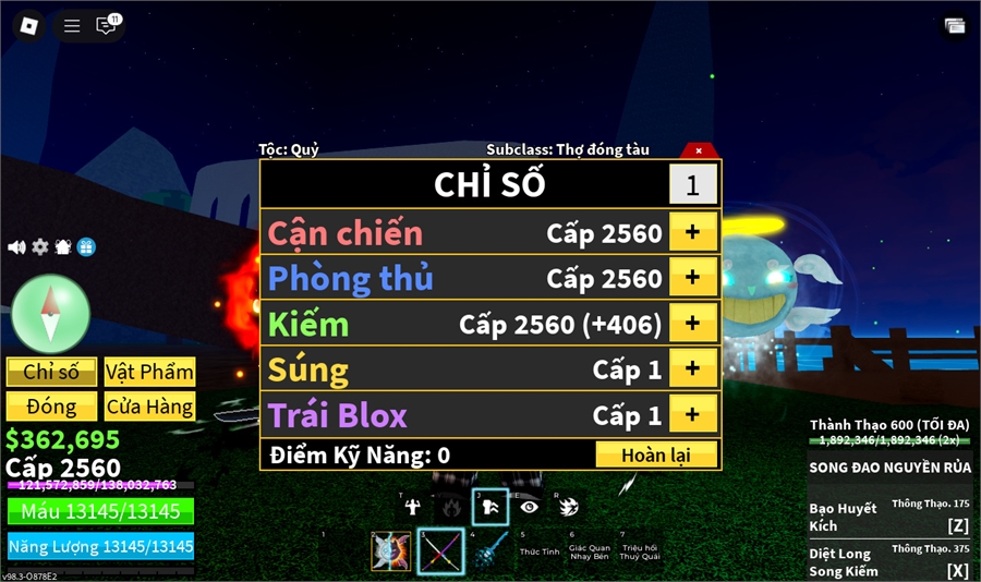  - hắc kiếm song đao tao bảo kiếm lưỡi hái áo bóng tối rocket owned smoke owned