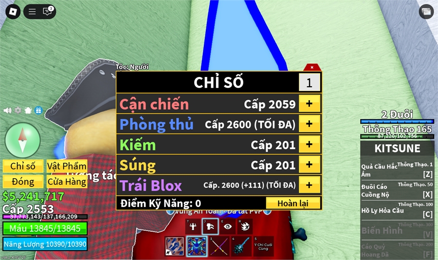  - 2553	lưỡi hái song đao gui star 5 trái đỏ hunman v3 ăn trái kitsune