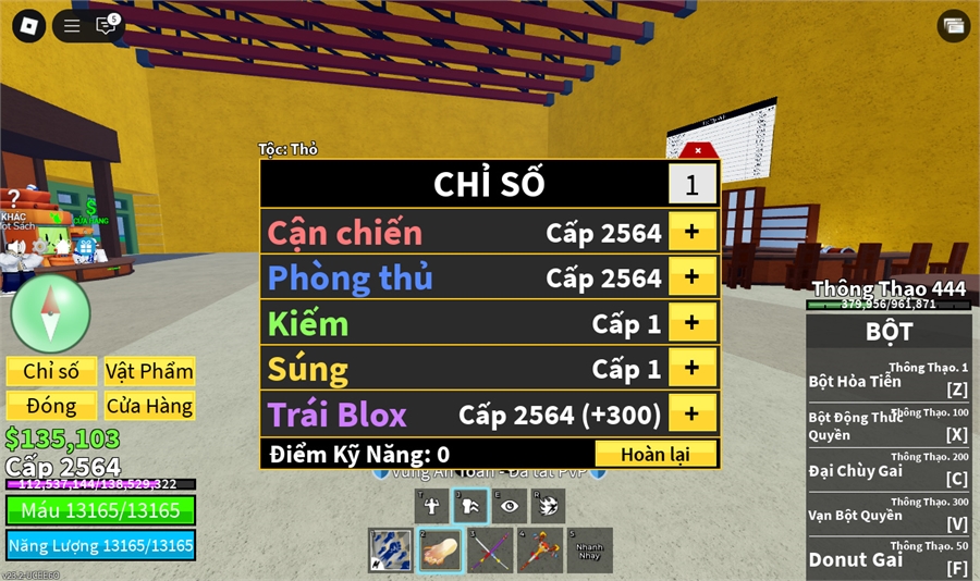  - Thỏ V3,Người V3 full gear song đao