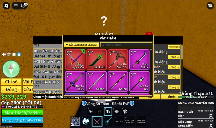  - 8 trái đỏ gas,mamoth hắc kiếm song đao lưỡi hái leviathan Arise 11/50 ST 11 full gear