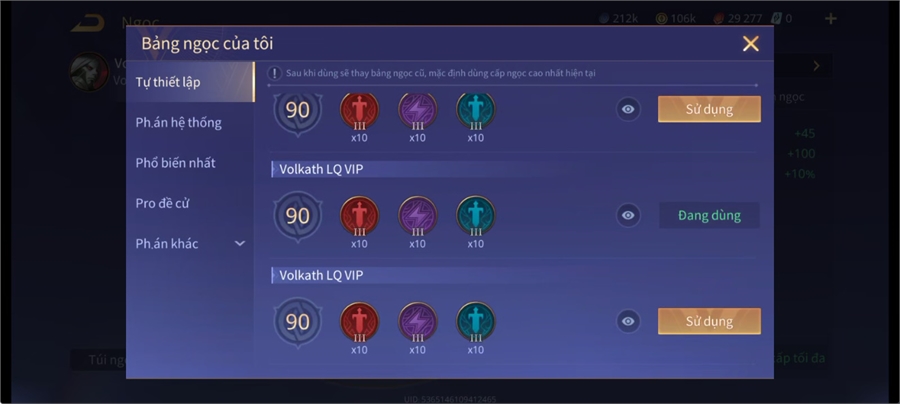  - acc full tướng 106k vàng