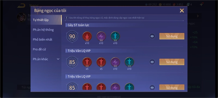  - đại cao thủ IV 19sao Triệu Vân Minh Chung Long Đế