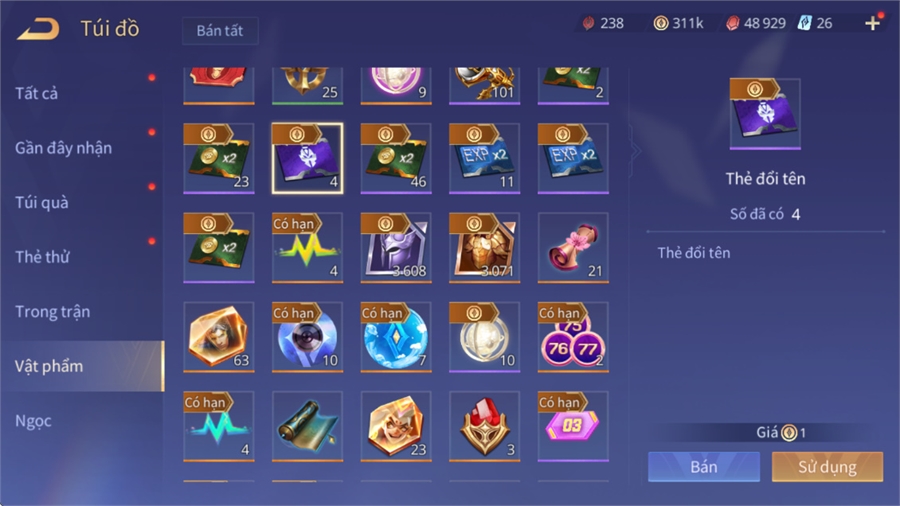  - VIP hơn 500 skin rẻ nhất sever