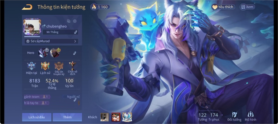  - acc trắng thông tin full tướng