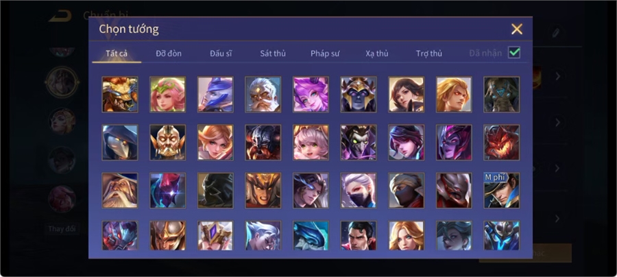  - acc trắng thông tin full tướng