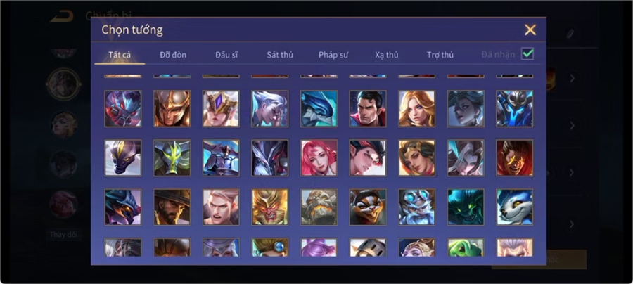  - acc trắng thông tin full tướng