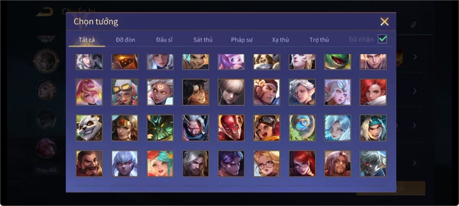  - acc trắng thông tin full tướng