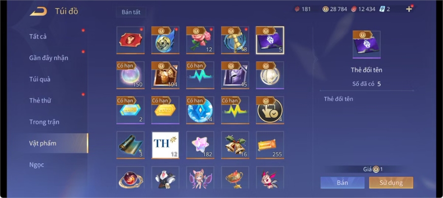  - acc trắng thông tin full tướng