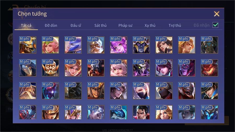  - full tướng 134k vàng